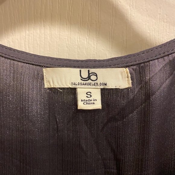 Ya Los Angeles Gray & Silver Beaded Cocktail Dress - Picture 4 of 6